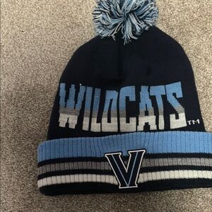 Wildcats Kids Pom Beanie - Blue and Black